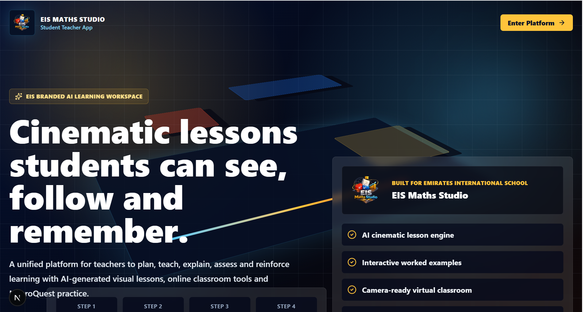 Student Teacher App: The AI Classroom Workspace for Cinematic Maths Learning